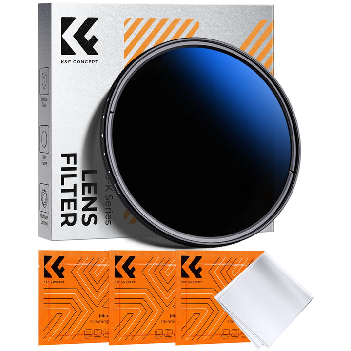 K&F Concept K-Serie 67mm ND Filter Slim Variabler Graufilter ND2-400 (1-9 Stop) Neutral Graufilter,