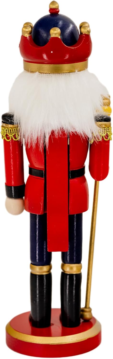 Kaladia Deko Nussknacker Figur König aus Holz – Höhe: 26 cm – traditionelle Weihnachtsnussknacker in