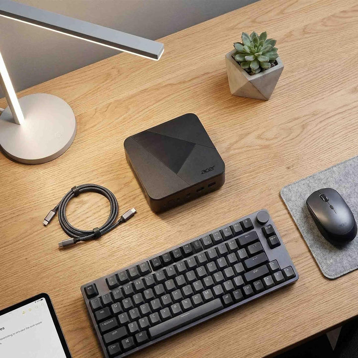 acer Mini PC | Veriton NUC | Schwarz | Core 5 120U | RAM: 8GB | SSD: 500GB | Windows 11 Pro | Sicher