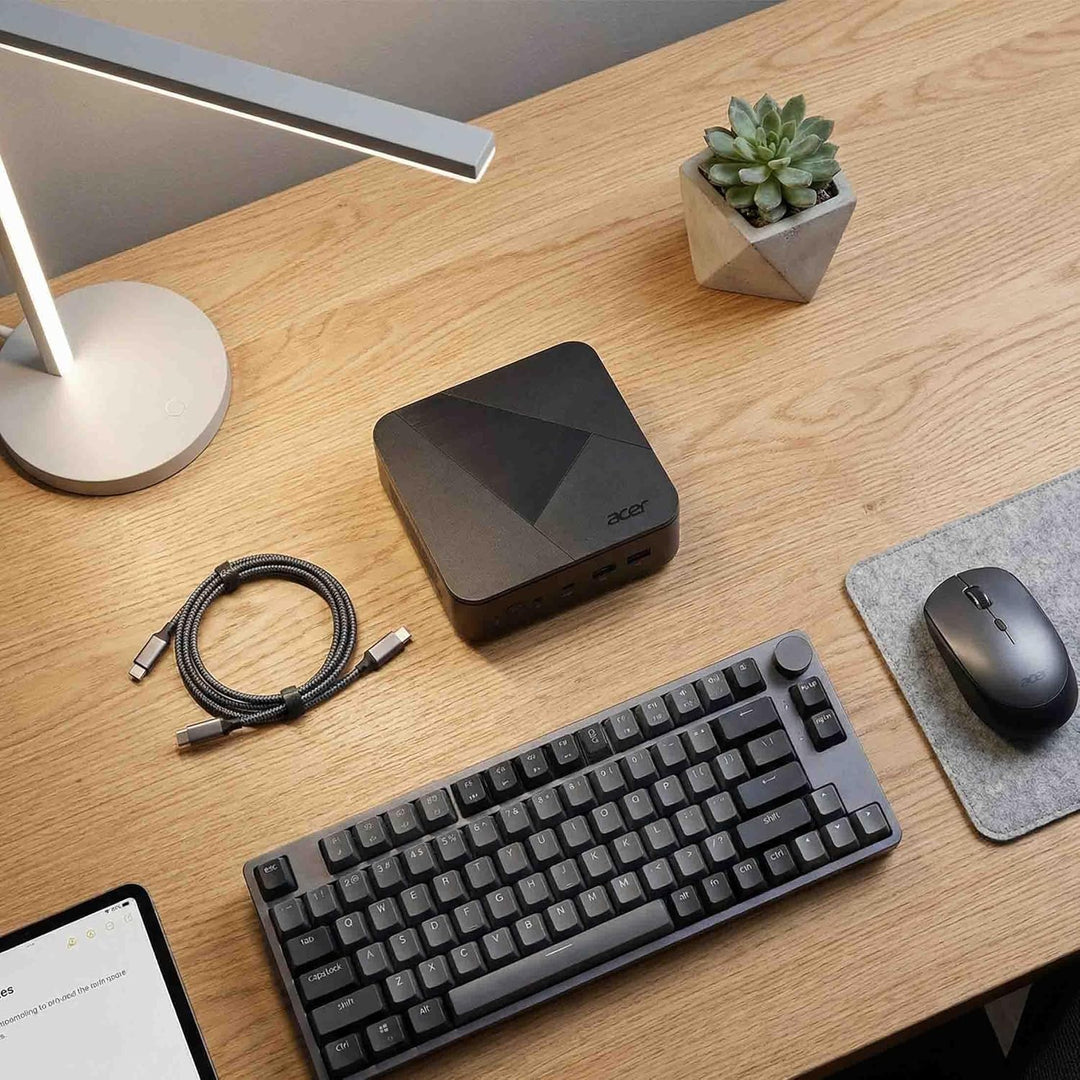 acer Mini PC | Veriton NUC | Schwarz | Core 5 120U | RAM: 8GB | SSD: 500GB | Windows 11 Pro | Office