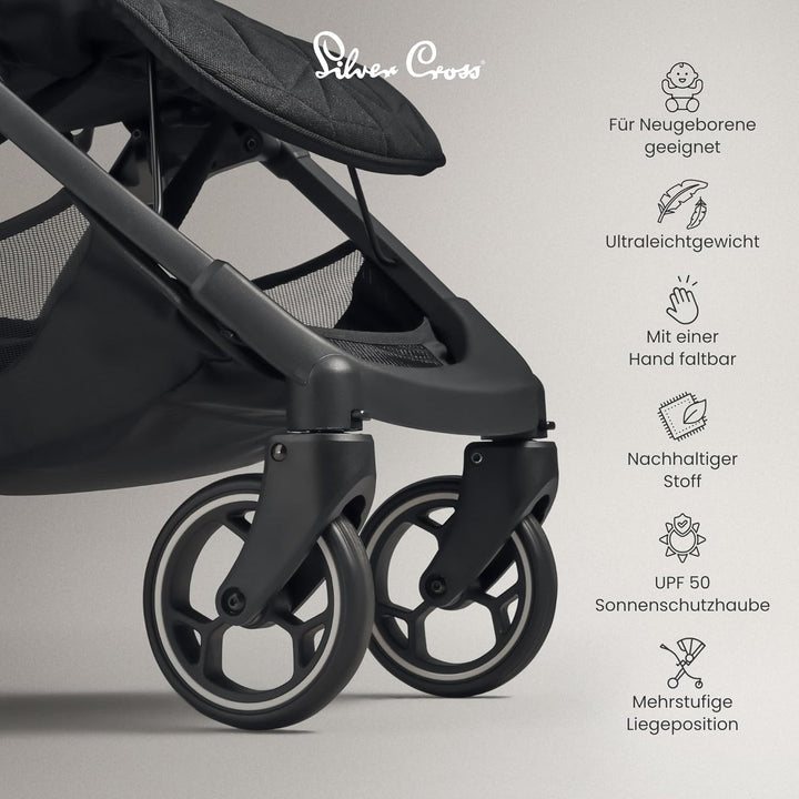 Silver Cross | Clic Kompakt-Kinderwagen | Reisekinderwagen | faltbarer &amp; leichter Kinderwagen | Kabi