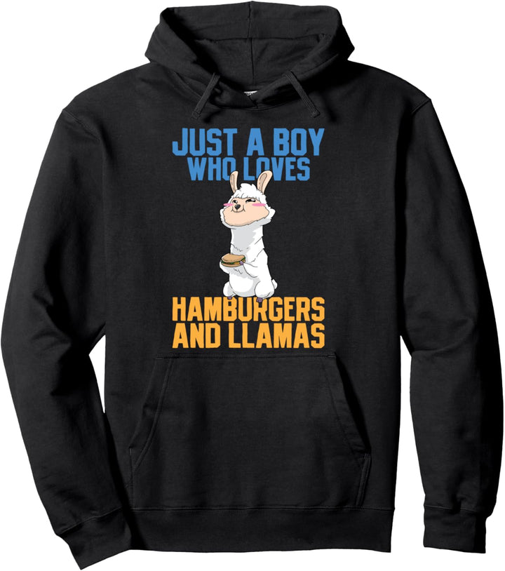 Hamburger Lama Kawaii Pullover Hoodie