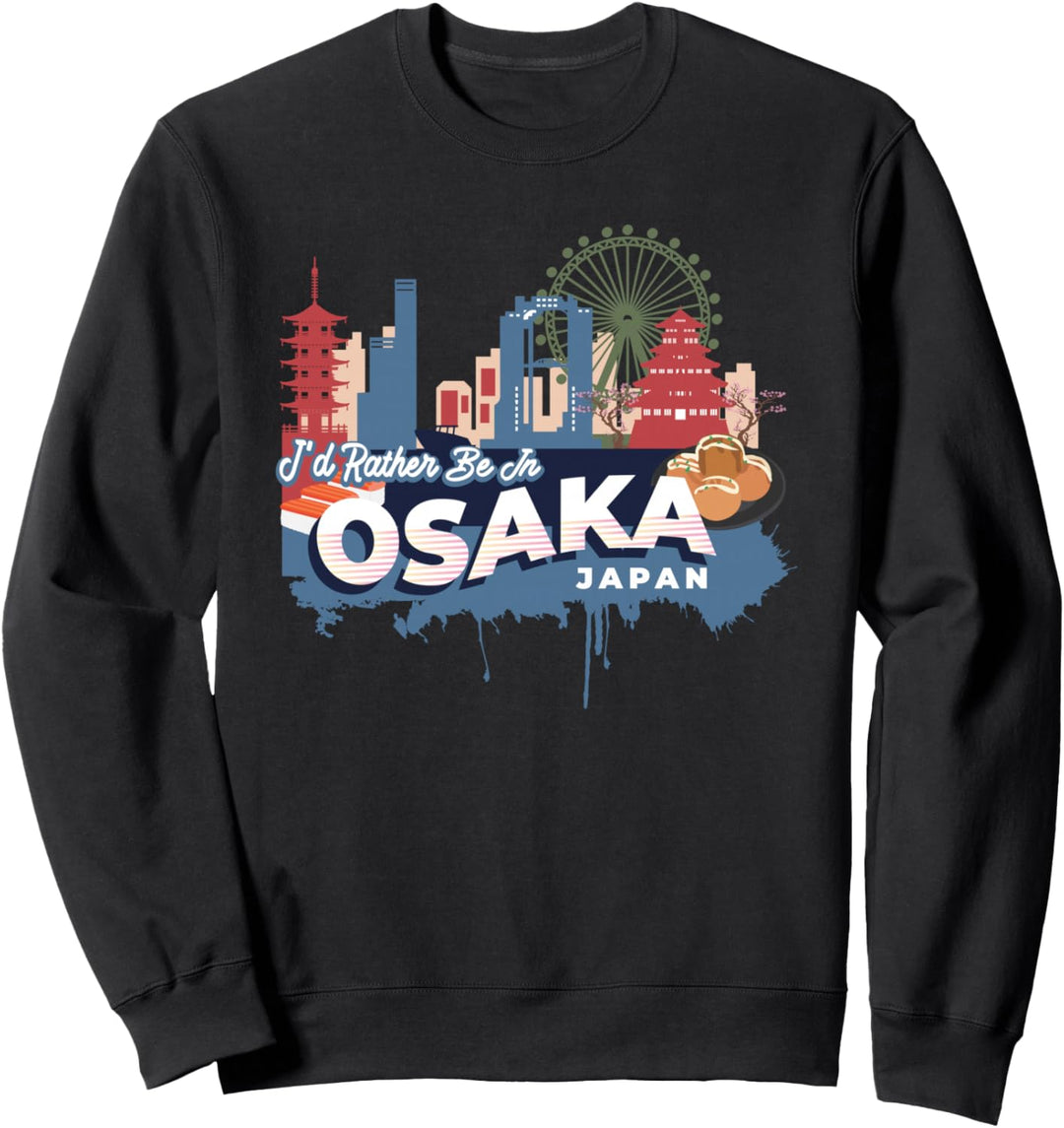 Ich wäre lieber in Osaka Japan Vintage Souvenir Sweatshirt