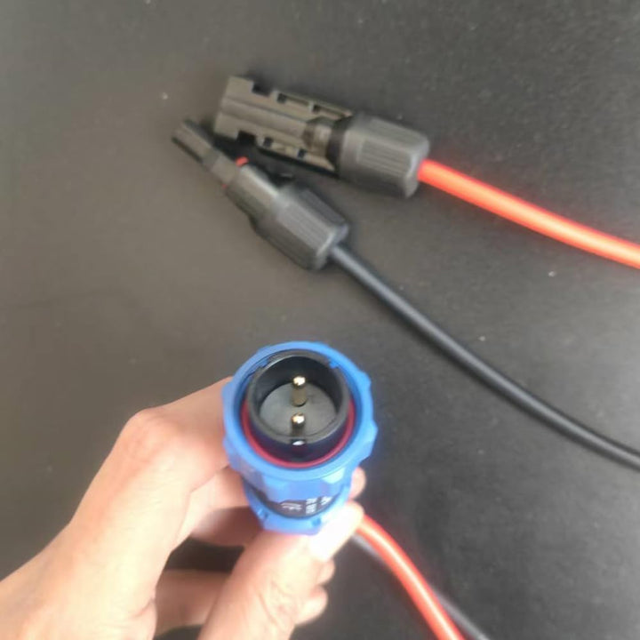 Solarkabel Solarstecker auf Aviation Plug,2 polig Luftfahrtstecker wasserdichter Steckverbinder für
