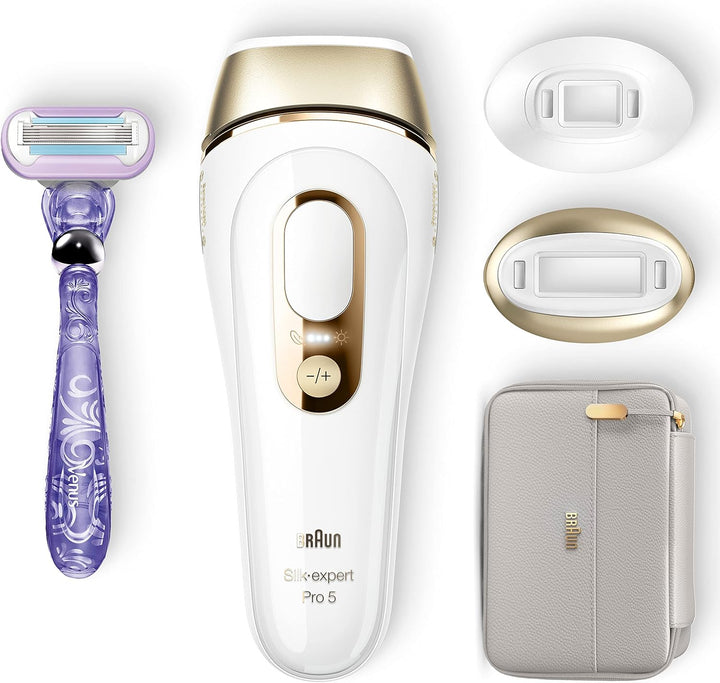 Braun IPL Silk Expert Pro 5 Haarentfernungsgerät Damen/Herren, 2 Aufsätze, sichtbare Haarentfernung,