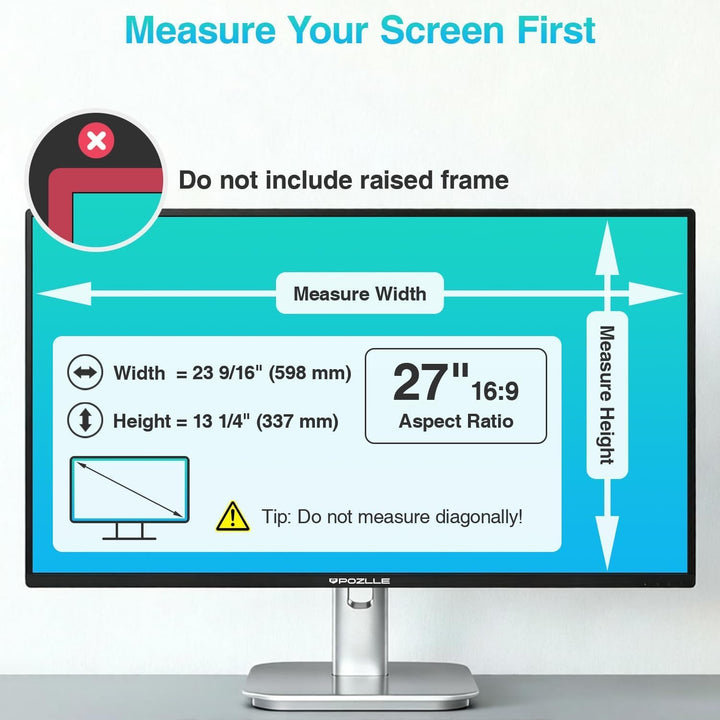 salipt 68,6 cm (27 Zoll) Computer-Sichtschutzfilter für 16:9-Breitbild-Display, Bildschirm-Privatspi