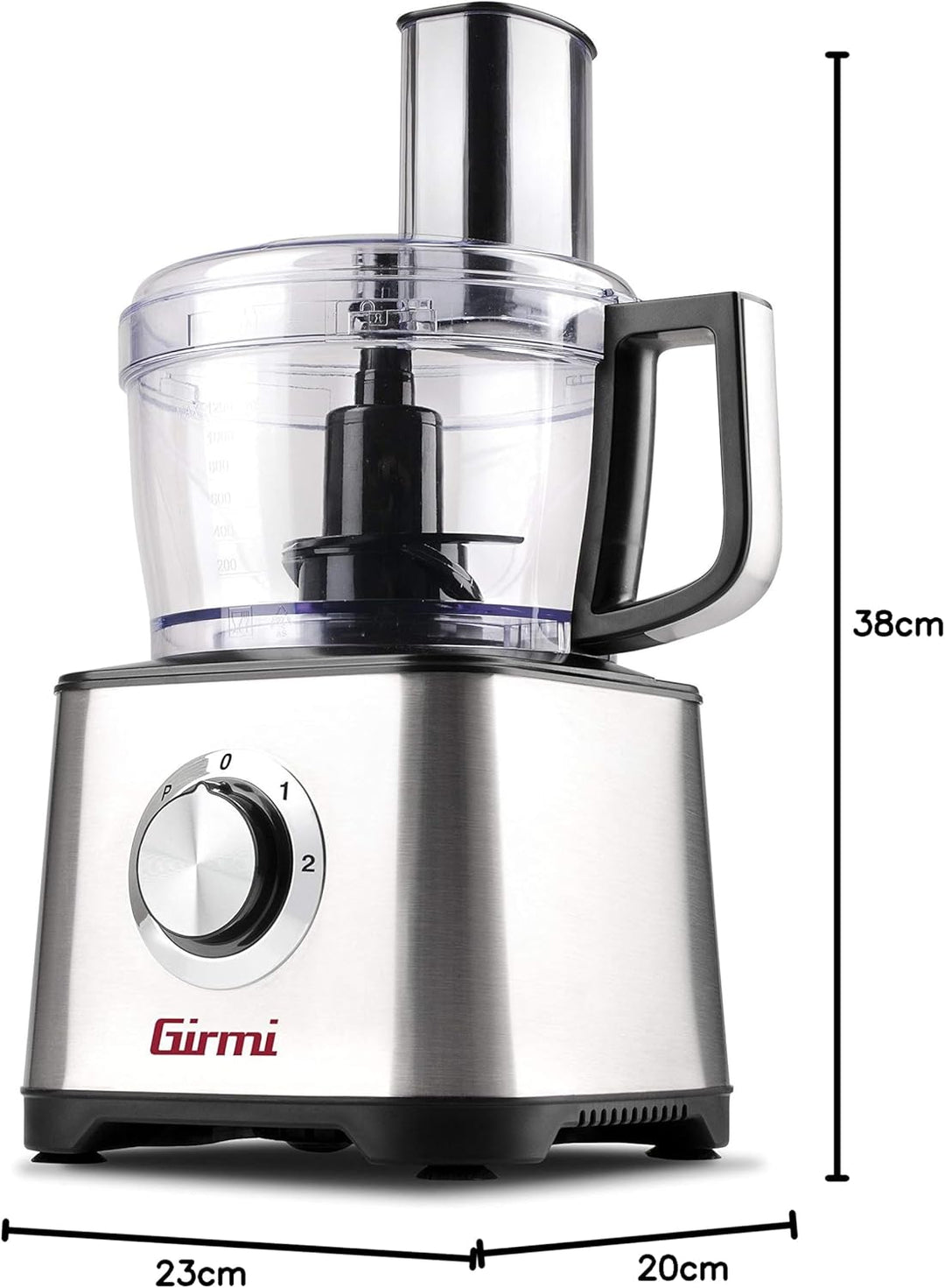 Girmi RB76 Multifunktions-Küchenmaschine Mastro Girmi, 600W, Gehäuse aus Edelstahl, 1,2L Fassungsver
