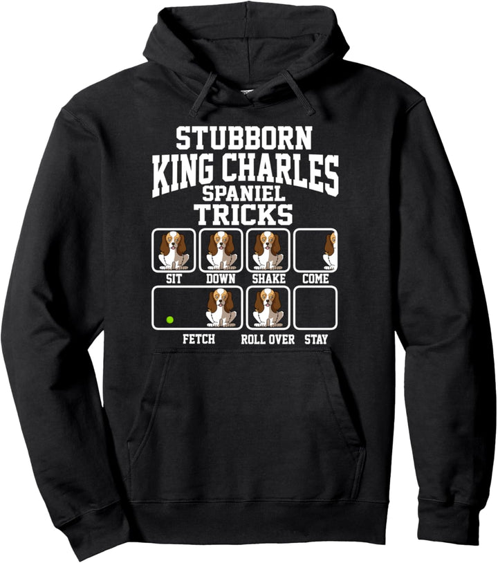 Hartnäckige Cavalier King Charles Spaniel Hundetricks Pullover Hoodie