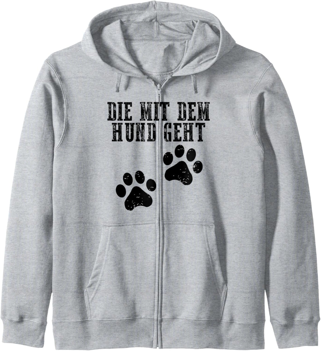 Die mit dem Hund geht Kapuzenjacke