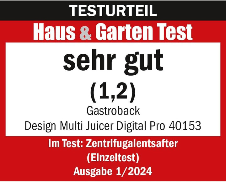 GASTROBACK 3 in 1 Design Multi Juicer mit 1300 Watt Profi-Motor - Elektrischer Entsafter, Standmixer