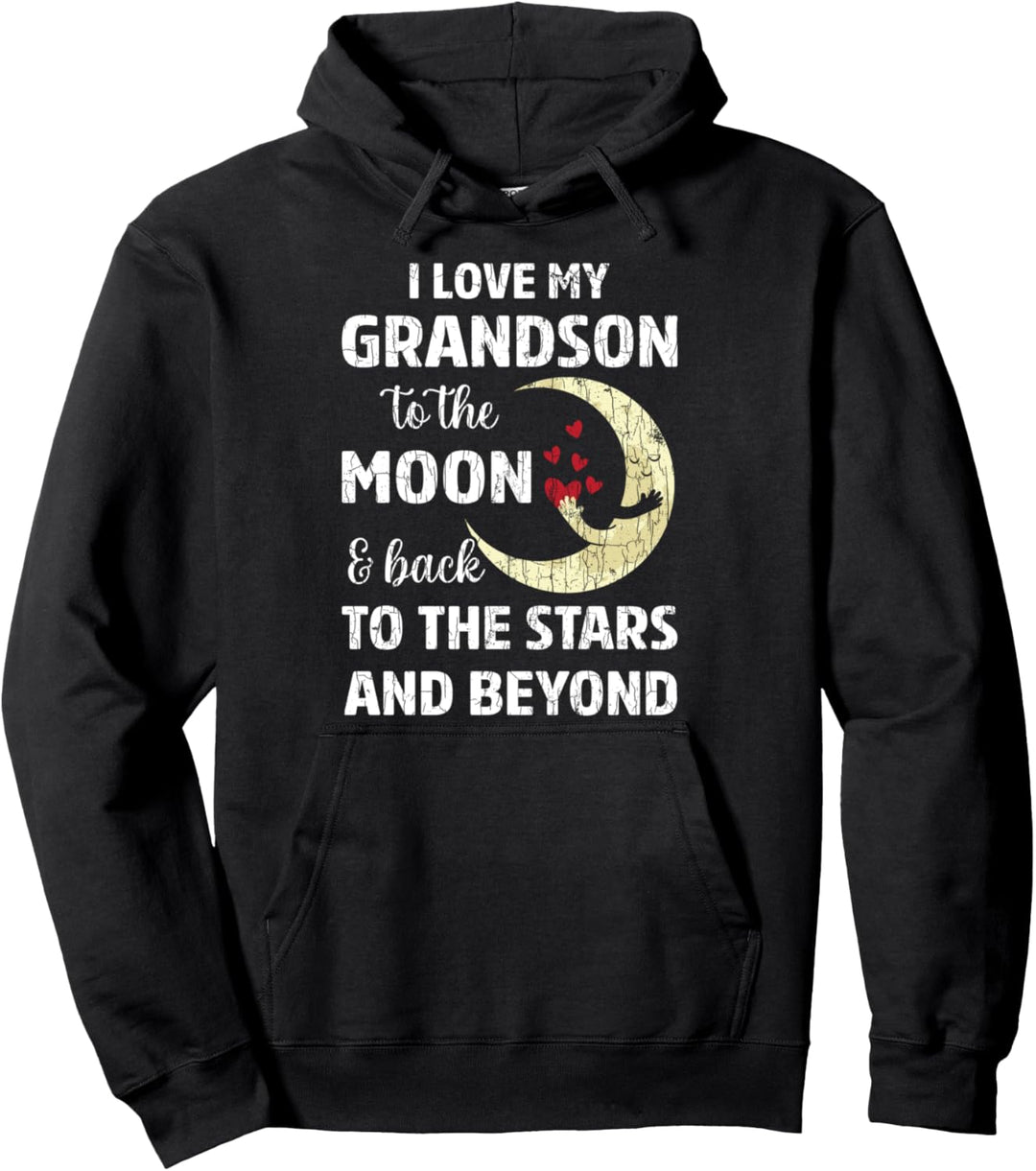 Ich liebe meinen Enkel bis zum Mond Lustige Grosseltern Pullover Hoodie