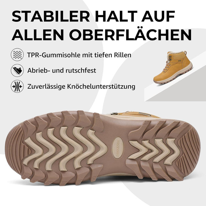 Mishansha Unisex Winterschuhe Warme Gefütterte Winterstiefel Wasserdicht Wanderschuhe Gr.36-48 43 EU