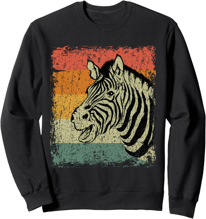 Retro Zebra Geschenk Vintage Zebra Sweatshirt