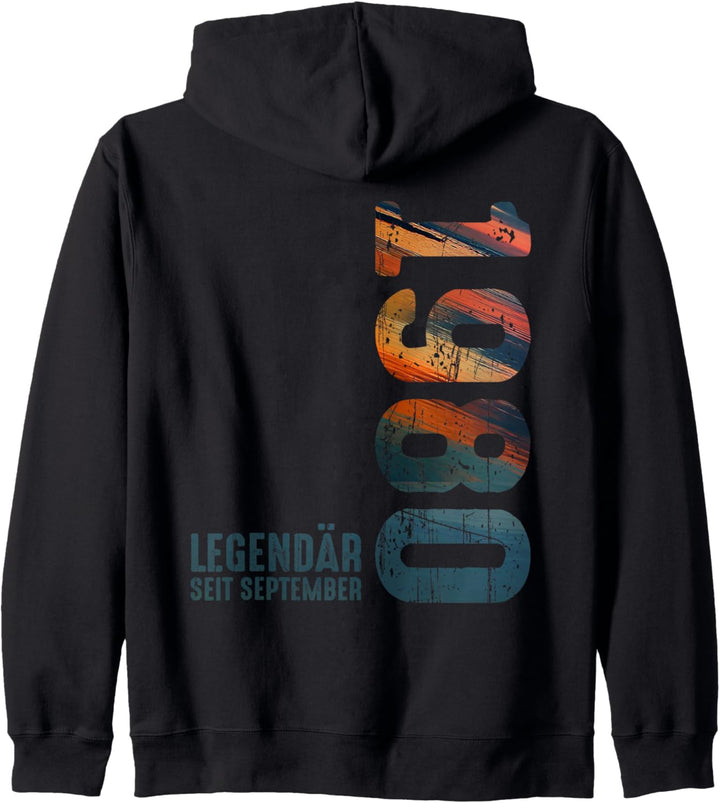 Vintage 1980 Geburtstag Limited Edition September 1980 Kapuzenjacke