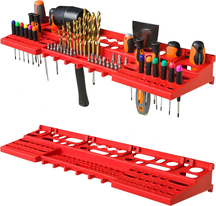 botle Werkzeugwand 115x78 cm - Set 58 Werkzeughaltern mit Lochwand Werkstattregal Kunststoff Garage