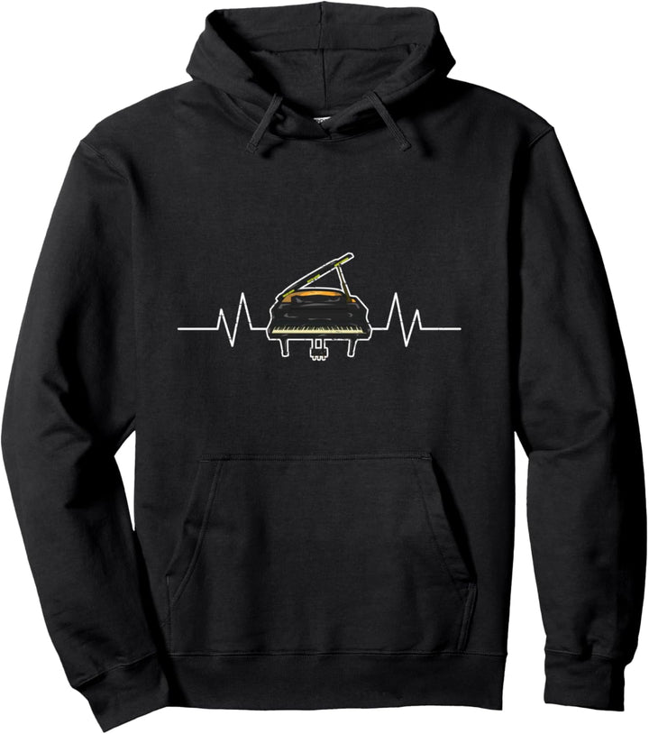 Pianist Klassische Musik Geschenk Piano Herzschlag Klavier Pullover Hoodie