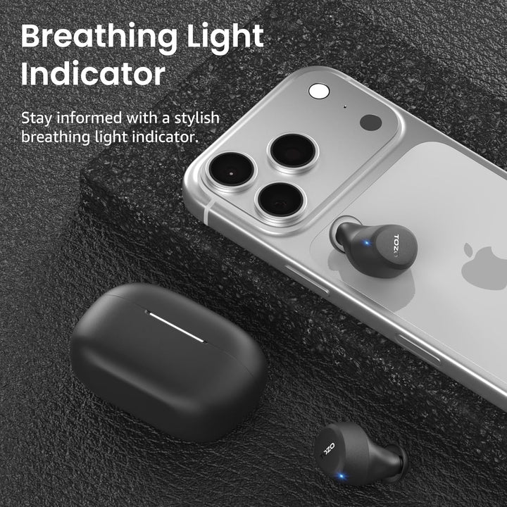 TOZO A1 In-Ear Kopfhörer Kabellos Bluetooth 5.3 mit 2 Mikrofonen für KI-Anrufe, App-Steuerung, 32 St