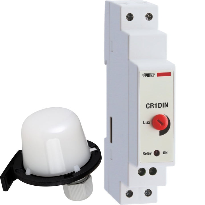 Vemer vj62300000 Dämmerungsschalter mit externen Sonde cr-1din-Hutschiene, hellgrau