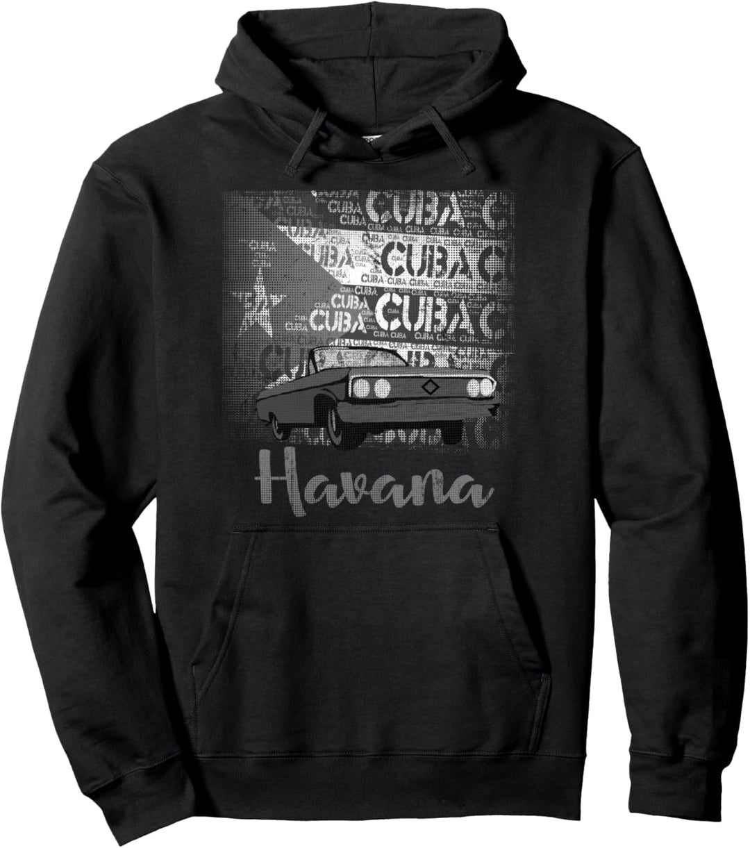 Salsa Cuba Oldtimer Kuba Flagge Pullover Hoodie