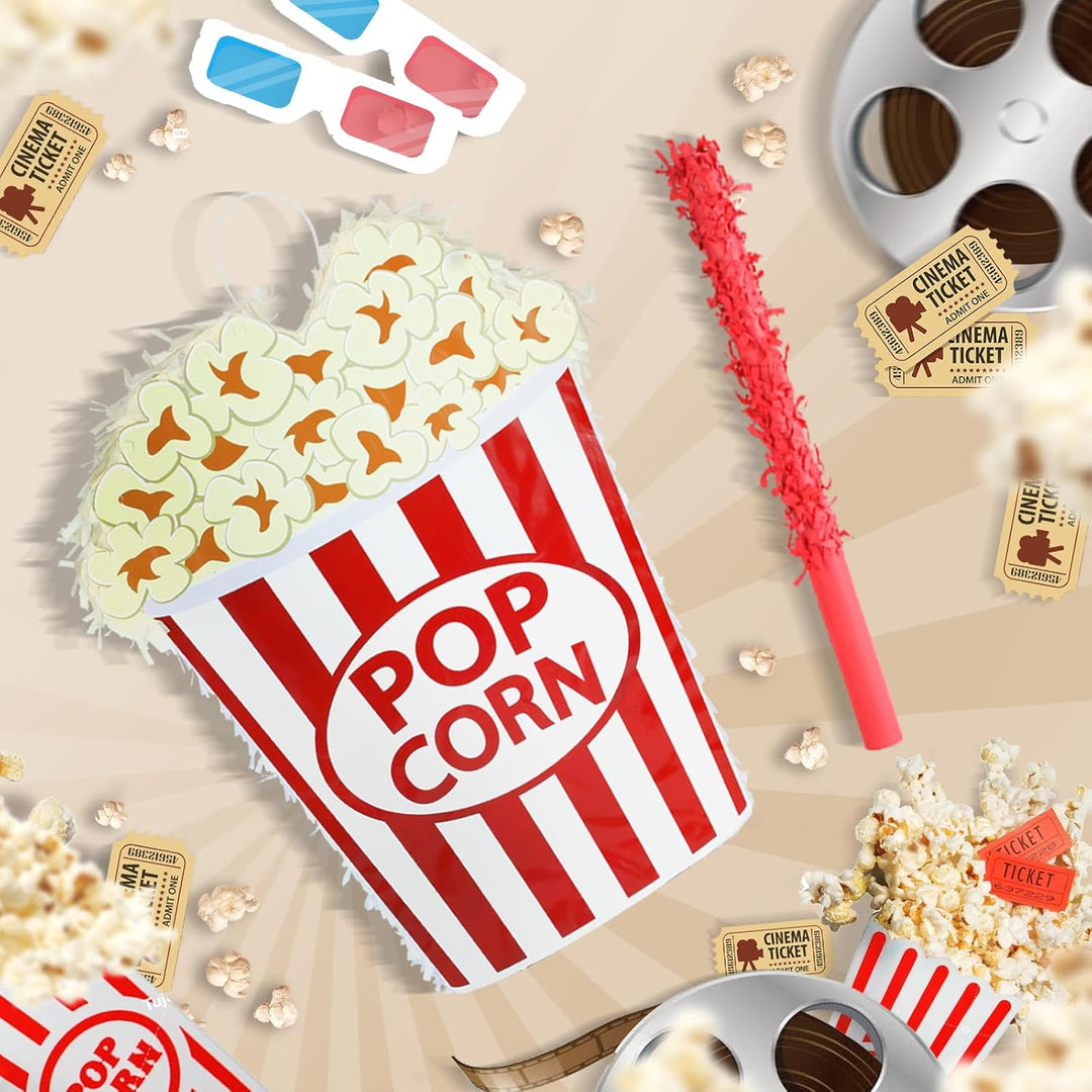 Popcorn-Pinatas-Set mit Augenbinde und Fledermaus (41,5 x 30,5 x 8,9 cm), perfekt für Kindergeburtst