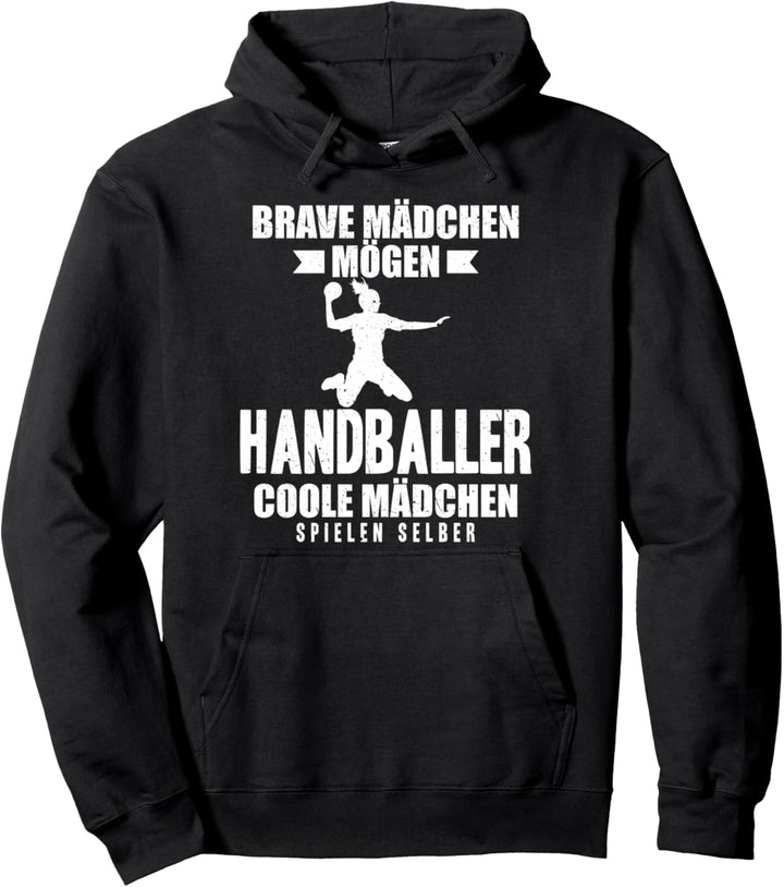 Sport Coole Mädchen Spielen Selber Handball Handballerin Pullover Hoodie