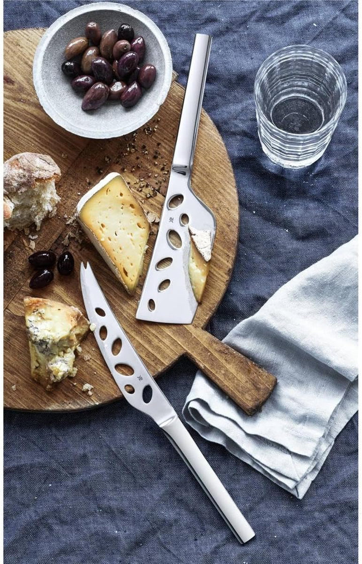 WMF Nuova Käsemesser Set 2-teilig, Käsemesser, Käsebeil, Käseschneider, Cromargan Edelstahl poliert,