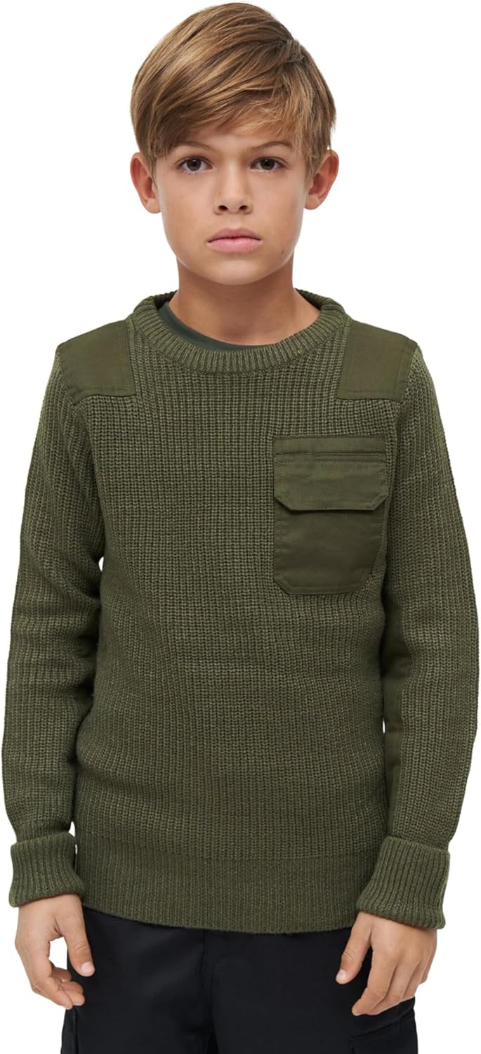 Brandit Kids BW Pullover, Grössen 122 bis 176 146-152 Oliv, 146-152 Oliv