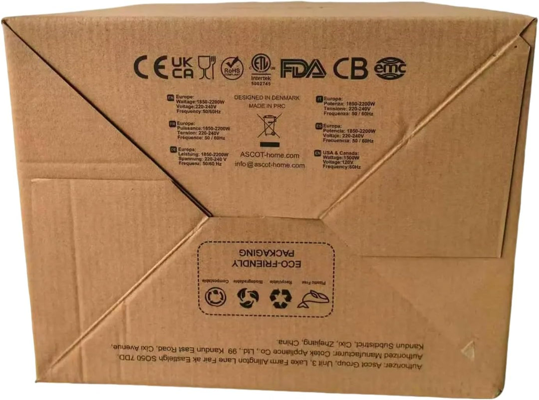 ASCOT Wasserkocher Glas, Elektrischer Wasserkocher Geschenke für Männer/Frauen/Familie 1,5L Schnellk