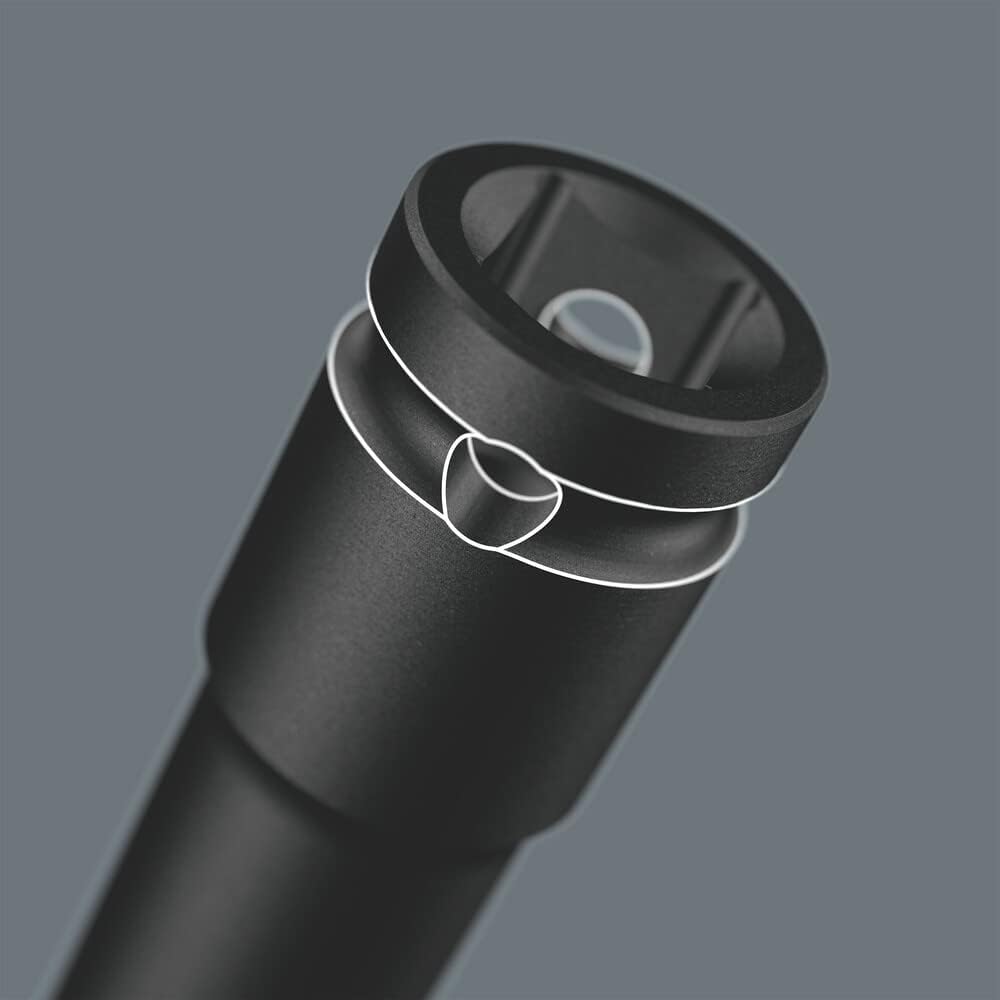 Wera 05005560001 8790 B Impaktor Deep Steckschlüsseleinsatz mit 3/8"-Antrieb, 19 x 63 mm 19 x 63 mm