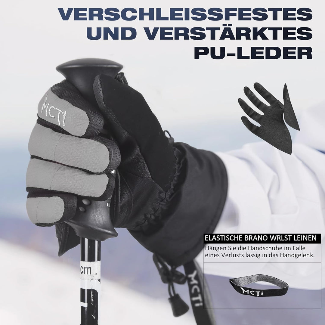 Kineed Skihandschuhe Damen Touchscreen Winterhandschuhe Wasserdicht Snowboardhandschuhe Winter Warm