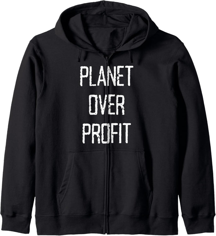 Happy Earth Day Planet Over Profit Globale Erwärmung Kapuzenjacke