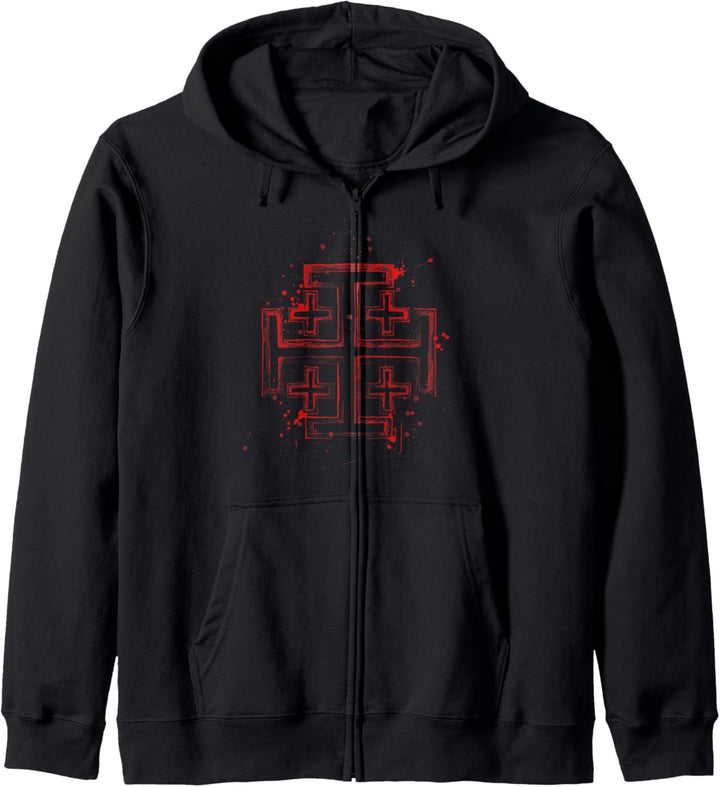 Tempelritter Mittelalter Tempelritter Kapuzenjacke