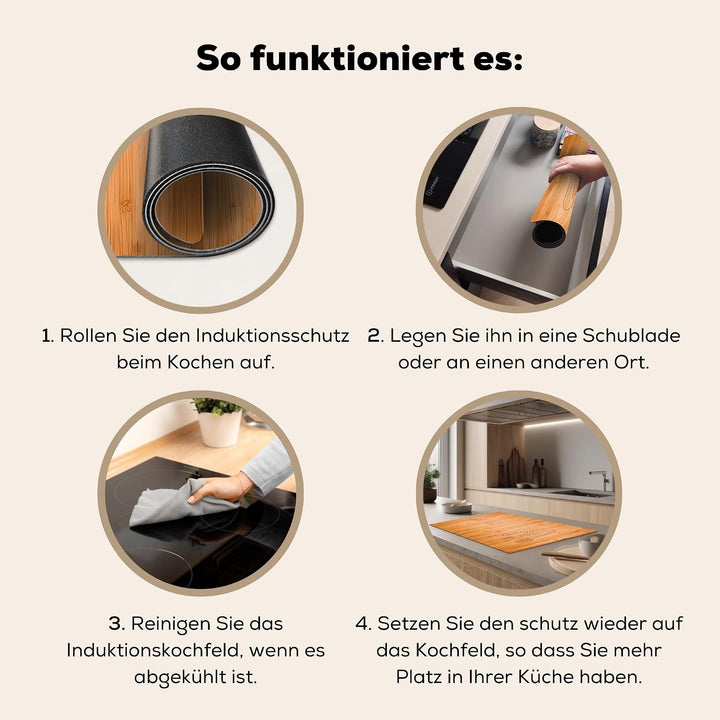 KitchenYeah© Herdabdeckplatte Einteilig Induktionsmatte Küche Abdeckung Ceranfeld Herd Abdeckplatte