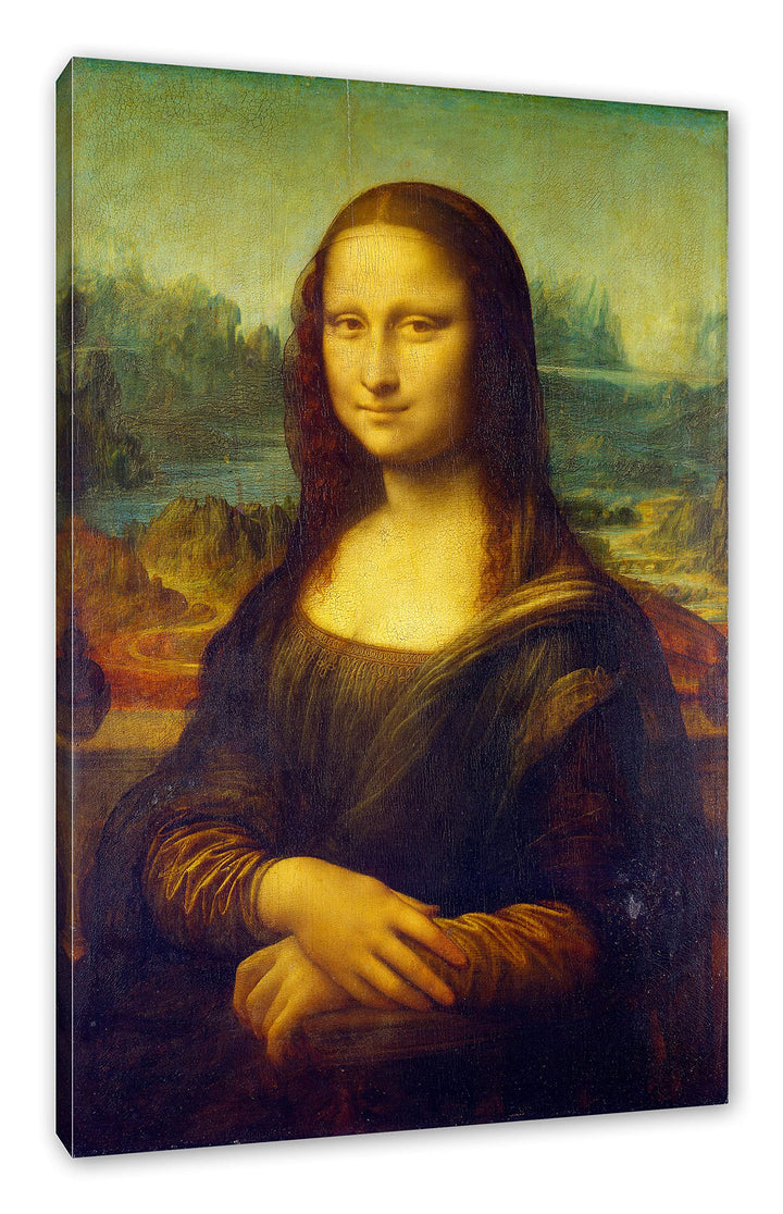 Leonardo da Vinci - Mona Lisa als Leinwandbild / Grösse: 100x70 cm / Wandbild / Kunstdruck / fertig