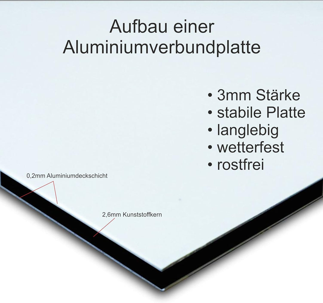 Schild Schnee- und Eisglätte - 45x30cm - Bohrlöcher - 3mm Aluverbund – 20 VAR S00018-033-F 45x30cm –