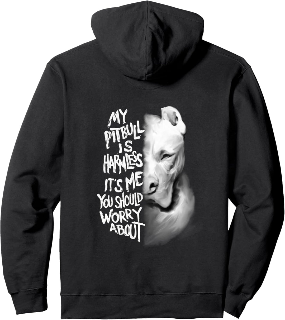 My Pitbull is harmlos Zitat Dog Items Owner Pullover Hoodie