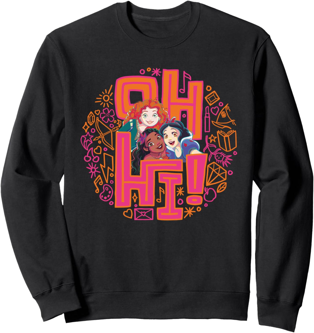 Disney Princess Oh Hi! Merida, Vaiana And Snow White Sweatshirt