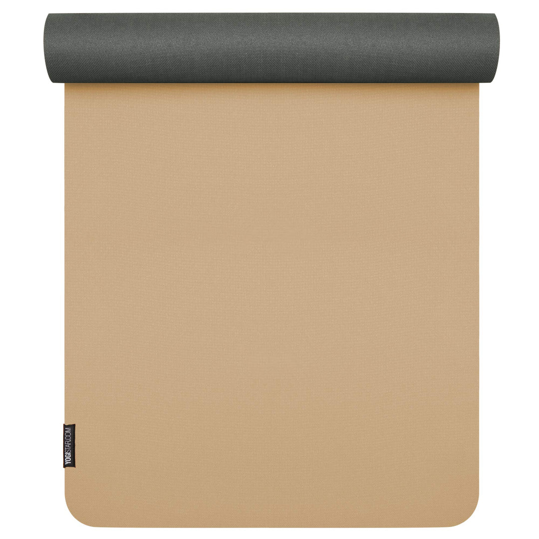 Yogistar Yogamatte Eco Deluxe - sehr rutschfest - 4 Farben Mocca/Creme