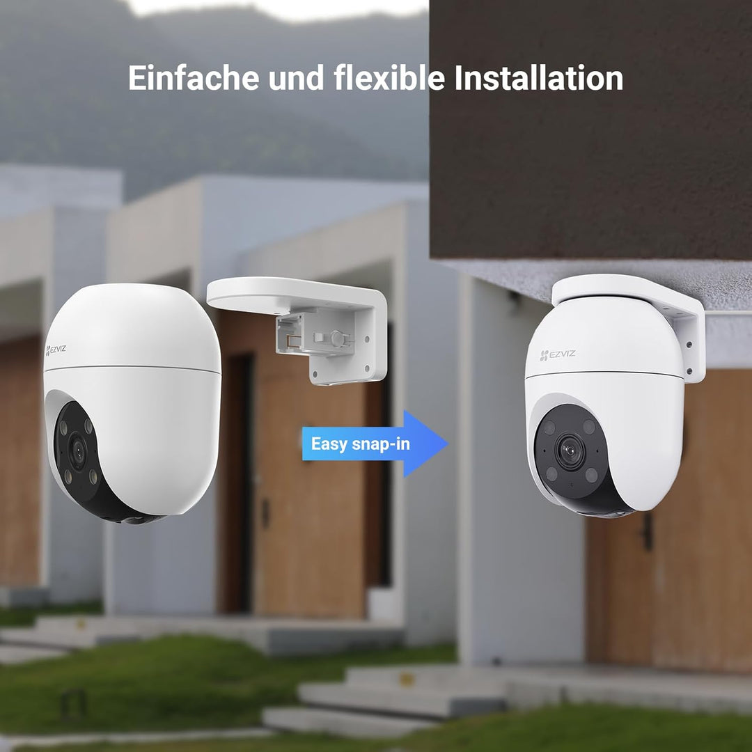 EZVIZ 5MP Pan&Tilt Überwachungskamera Aussen WLAN, 360° PTZ, Personen-/Fahrzeugerkennung, Zwei-Wege-