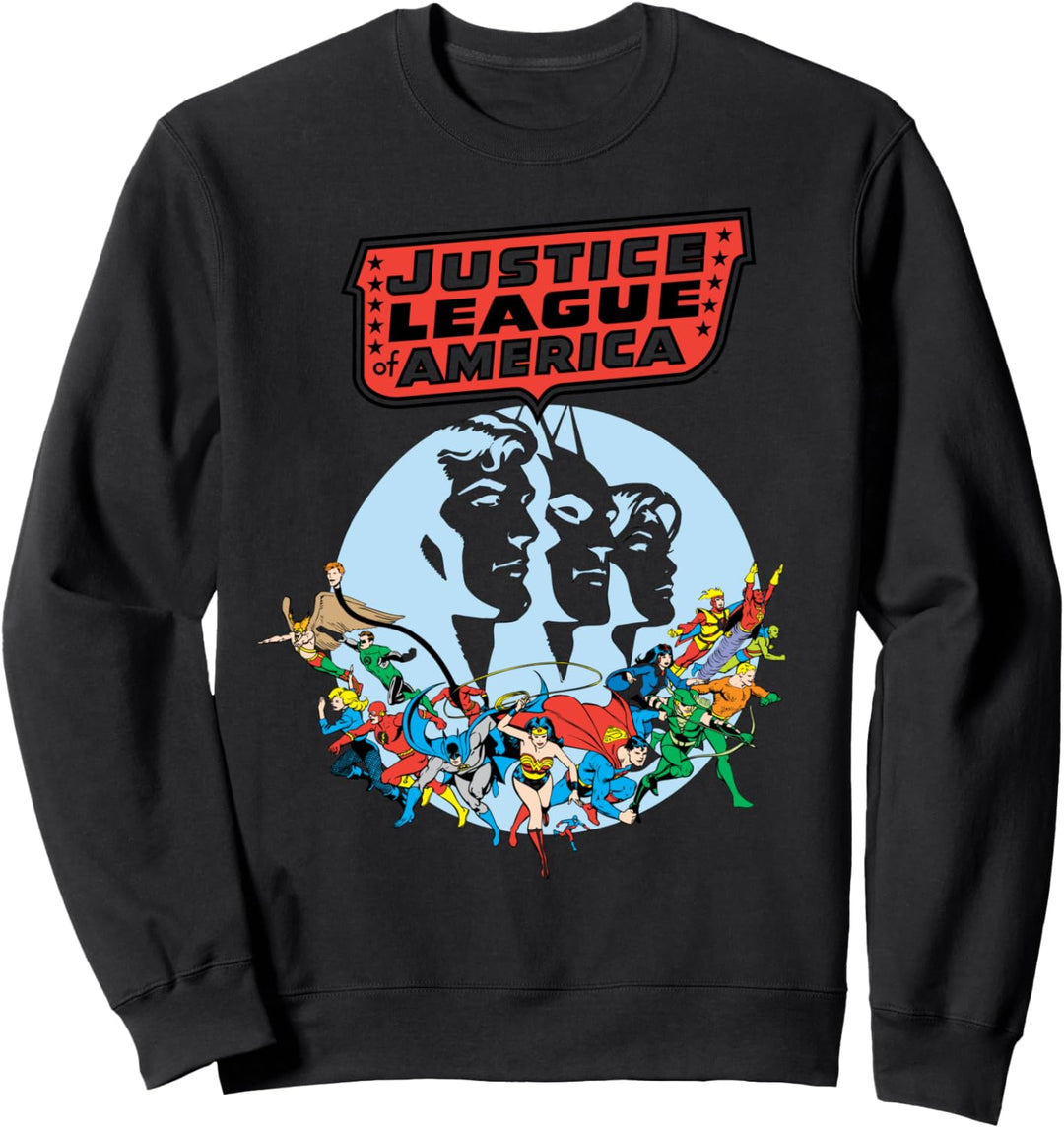 DC Justice League America Splash Silbernes Zeitalter Sweatshirt