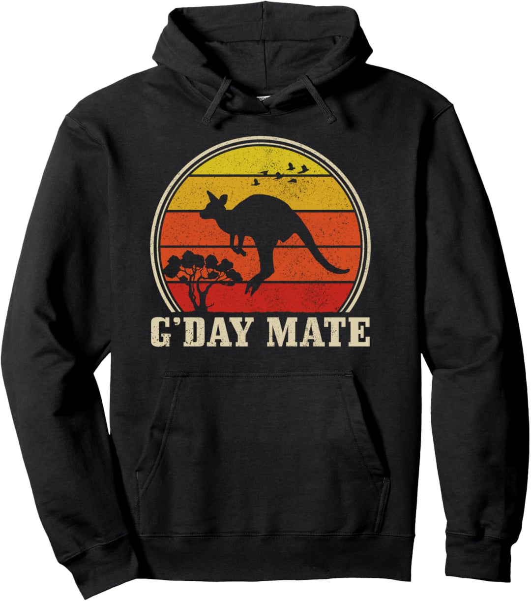 Australien Känguru Vintage Pullover Hoodie
