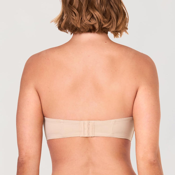DELIMIRA Damen Trägerloser BH - Bügel BH mit geformte Cups 70F Beige, 70F Beige