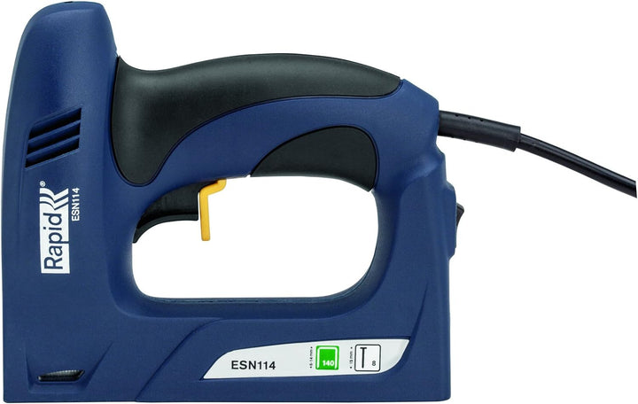 Rapid Elektrotacker ESN114 für Holz und Folien, Flache Front, Softgrip, für Klammern Typ 140, 6-14mm