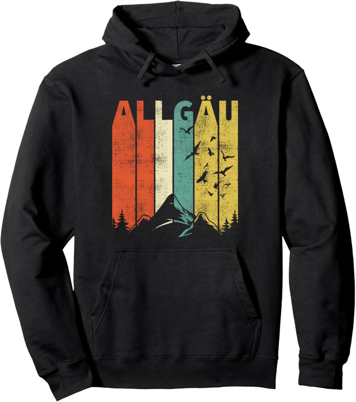 Vintage Allgäu Alpen Berge Retro Wandern Pullover Hoodie