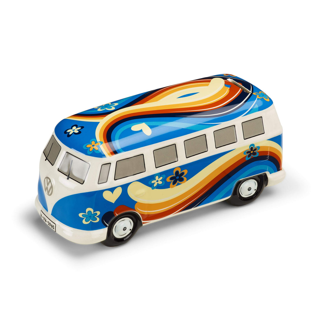 Volkswagen 7E908770918R Bulli Spardose, Hippie T1, Hellblau, VW Heritage Kollektion, Bunt, Einheitsg