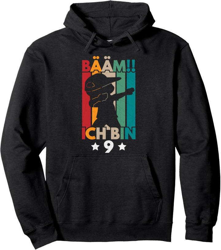 9 Geburtstag Junge Mädchen,Dabbing Motiv, Lustiges Kinder Pullover Hoodie