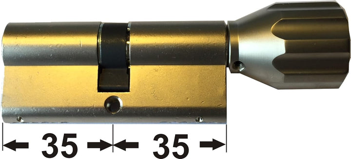 ABUS EC660 ECK660 Profil-Knaufzylinder Länge (a/b) Z35/K35mm (c=70mm) mit 5 Schlüssel, mit Sicherung