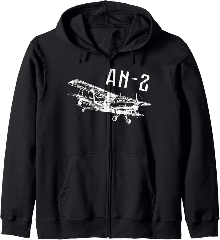 Flugzeug Russisch Antonov an-2 Flieger Doppeldecker Kapuzenjacke