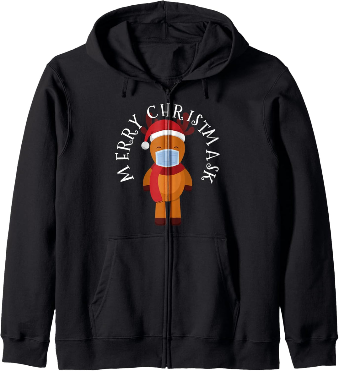 Funny Reindeer Merry Christmask 2020 Kapuzenjacke