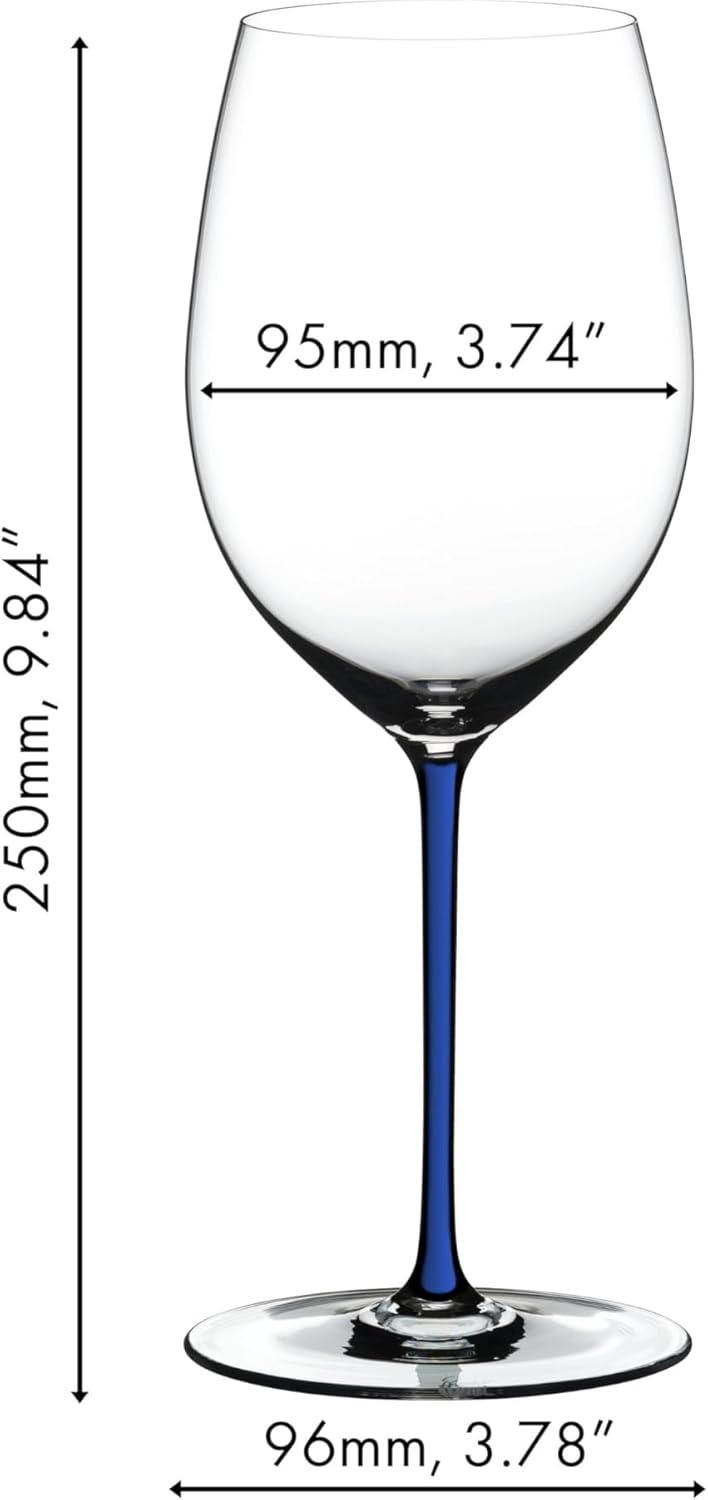 Riedel Fatto A Mano Cabernet Weinglas, Blau Cabernet Blau, Cabernet Blau